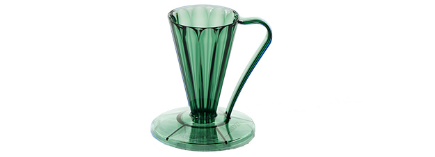 FLOWER DRIPPER DEEP 27 Clear Dark Green